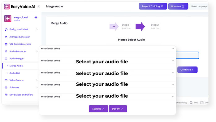 Combine Multiple Audio Files